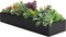 Artificial Succulent Centerpiece,15.75 Inch Faux Succulents Arrangement Plants in Sleek Black Wooden Rectangular Planter Box